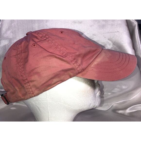 Polo Ralph Lauren Hat Cap Adjustable Strap Salmon Pink Blue Pony Baseball - Picture 4 of 8